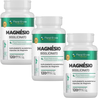 Magnésio Bisglicinato 600mg Original 120 Cápsulas Floral Ervas em Oferta na Shopee