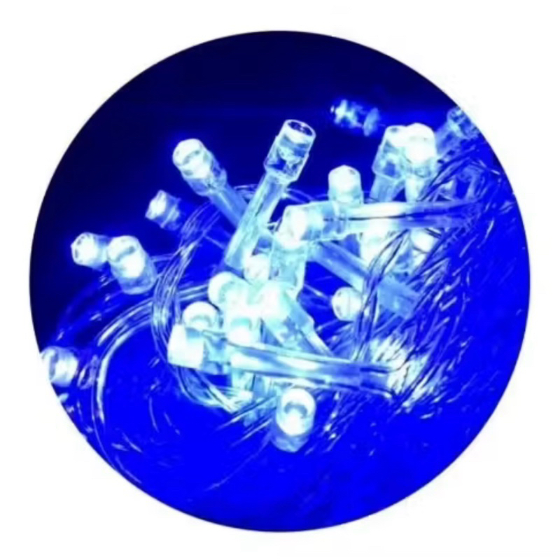 PISCA PISCA DE LED FIO TRANSPARENTE | COR: AZUL | TAM.: 10 METROS | C/ 100 LEDS | 110 VOLTS