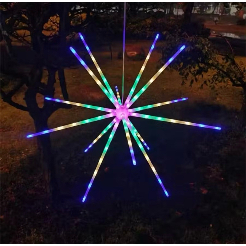ENFEITE COMETA DE LED RGB COM CONTROLE REMOTO | COR: MULTICORES | TAM.: 90X90CM 340CM DE CIRCUNFERÊNCIA | BIVOLT