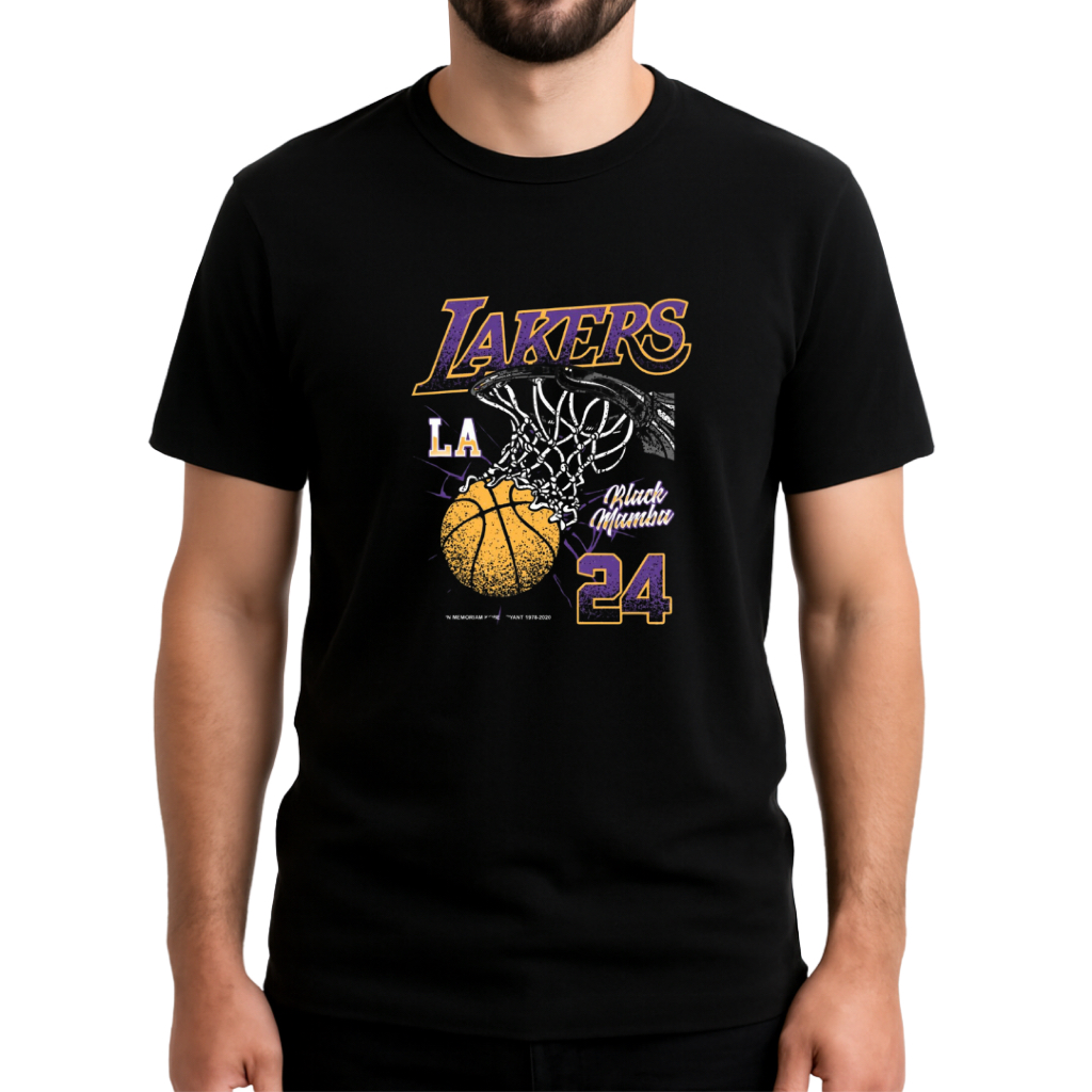 Camiseta Lakers 24 | Black Mamba Kobe Bryant | Estilo NBA Premium