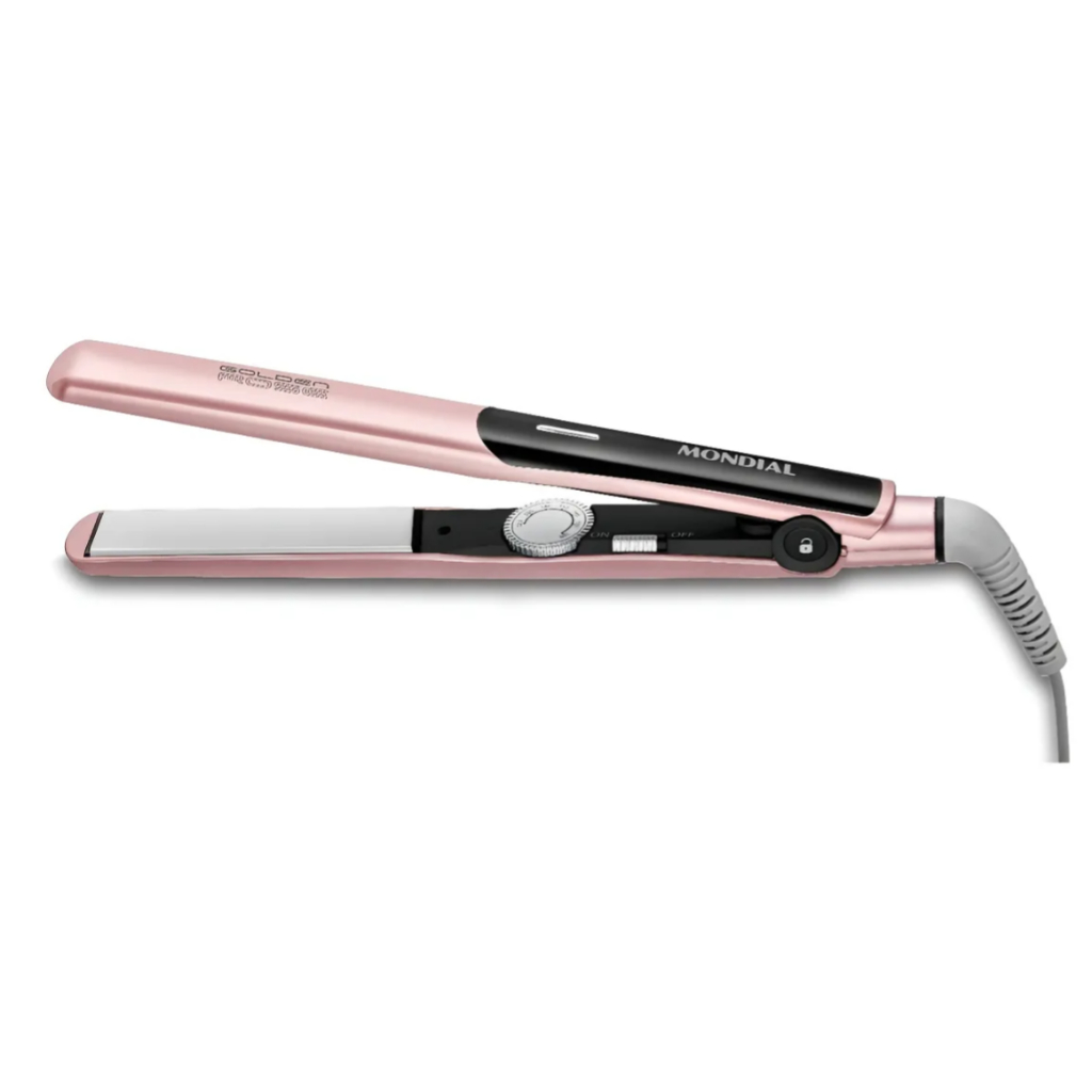 Prancha Alisadora Mondial 45W Bivolt P-20 Golden Rose em Oferta na Shopee