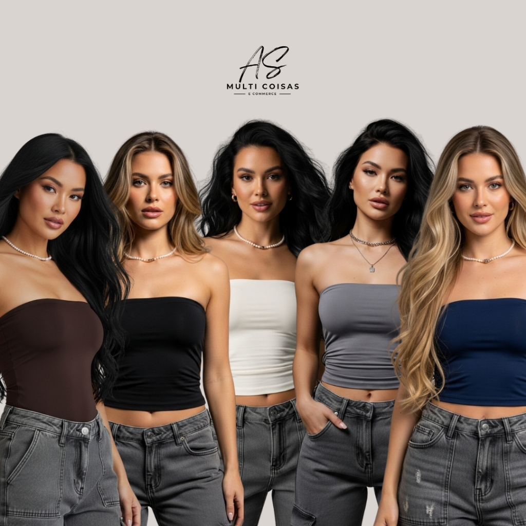 TOP FAIXA TOMARA QUE CAIA CROPPED BÁSICO COM ELASTICO NO TECIDO SUPLEX PROMOÇÃO IMPERDIVEL em Oferta na Shopee