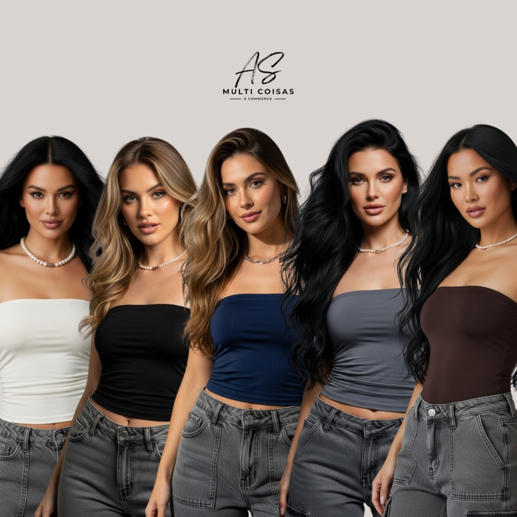 Top Faixa Tomara Que Caia Cropped Com Elastico Tecido Suplex Promoção Imperdível  Básico e Moderno em Oferta na Shopee