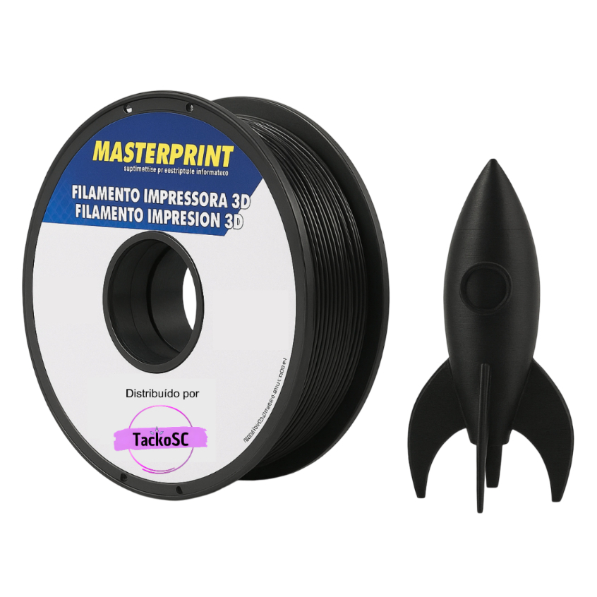 Filamento PETG MasterPrint Premium 1Kg 1.75mm Impressora 3D Alta Resistência e Brilho Preto e Branco em Oferta na Shopee