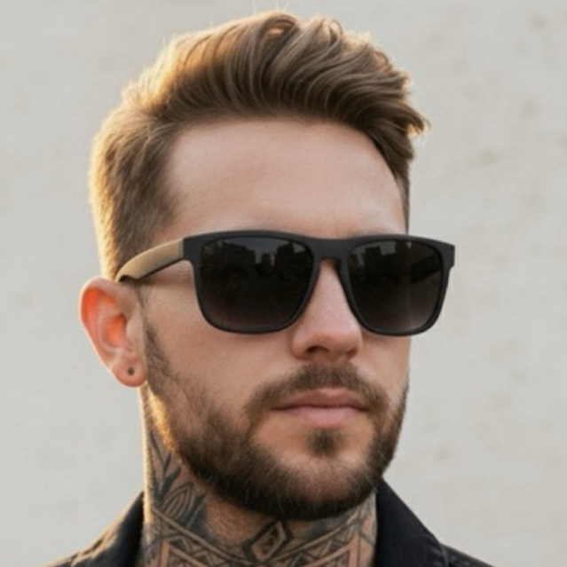 Óculos de Sol Polarizado Masculino Quadrado Verão 2025 Esportivo Pesca Proteção UV