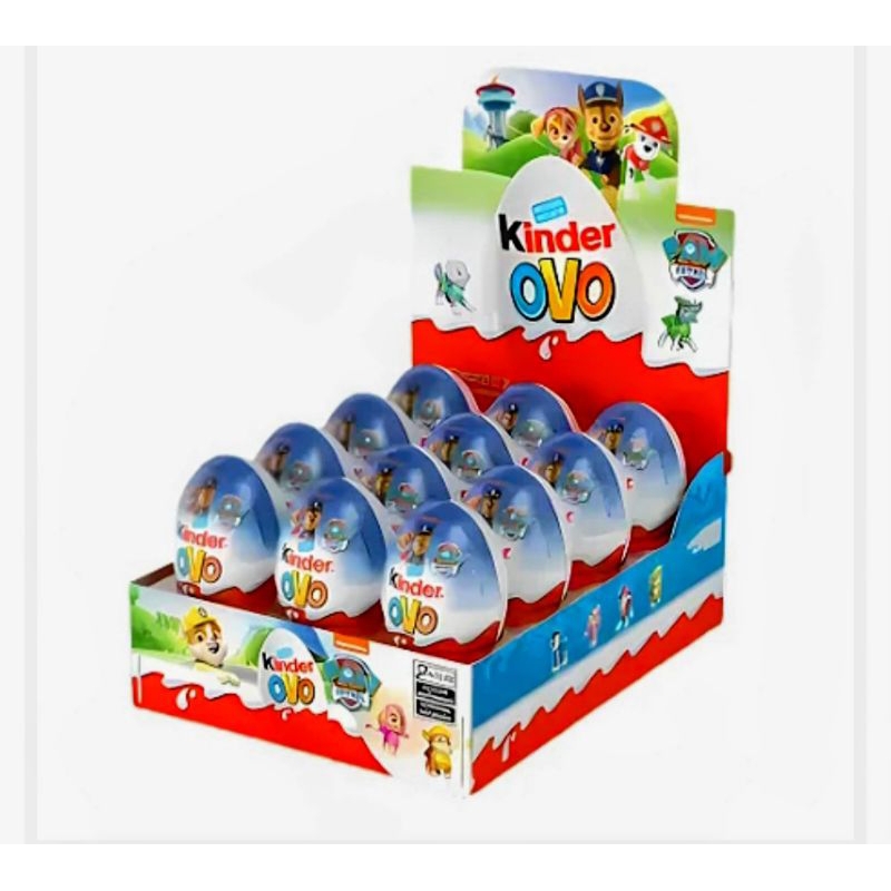 cx Kinder ovo patrulha canina com 12 unid em Oferta na Shopee