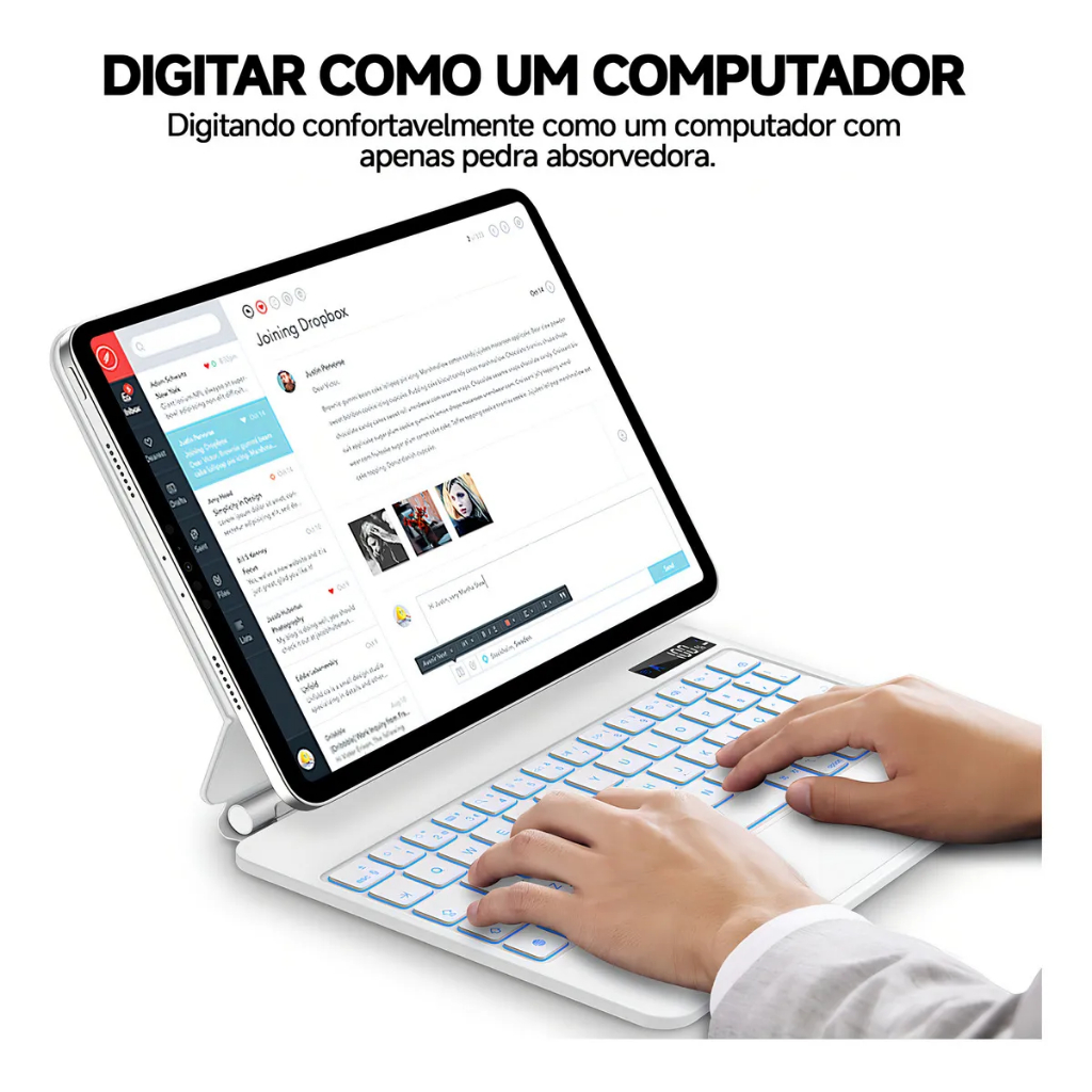 Teclado Bettdow Bluetooth Com Capa Para iPad Pro 11 e iPad Air 10.9/11 Polegadas