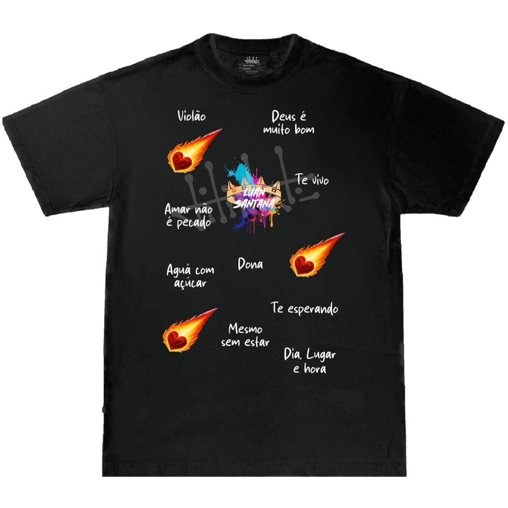 Camiseta Luan Santana Personalizada em Oferta na Shopee