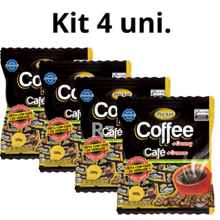 Kit 4 Bala de Café Coffe Pocket 500g (140 unidades cada pacote) - Original Riclan em Oferta na Shopee