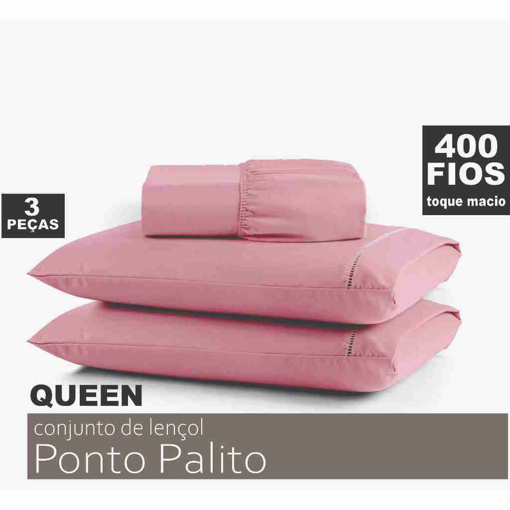 Jogo de Cama Queen Percal 400 Fios 3 Peças – Qualidade Premium Cama Box
