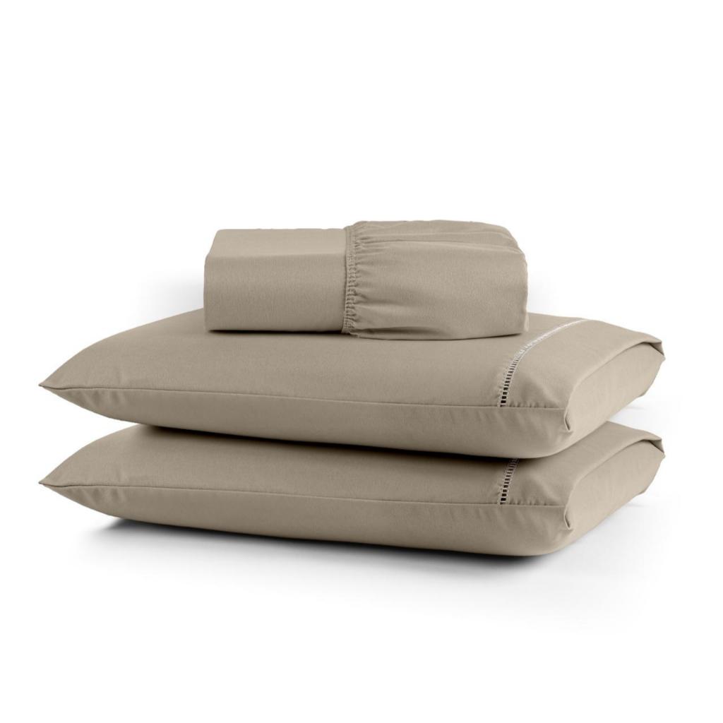 Jogo Lençol Queen 400 Fios Percal – Jogo 3 Peças de Hotel Luxuoso Cama Box Keen