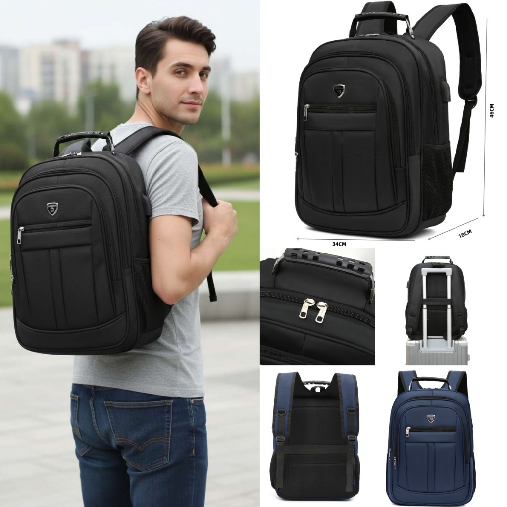 Mochila casual para homem adequada para estudantes universitários que trabalham e viajam em Oferta na Shopee