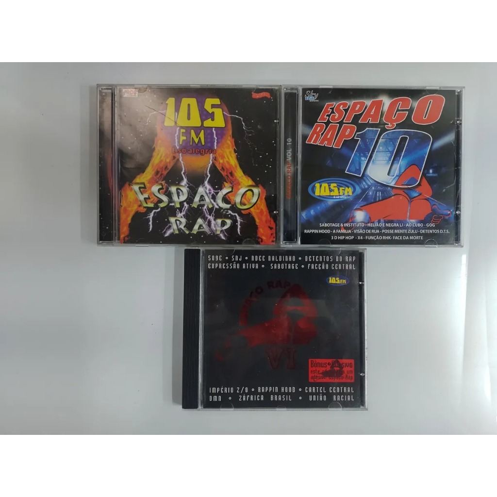 Coleção Espaco Rap 3 Cd´s Vol:1//6//10 *raridade* Originais Estandar único dono
