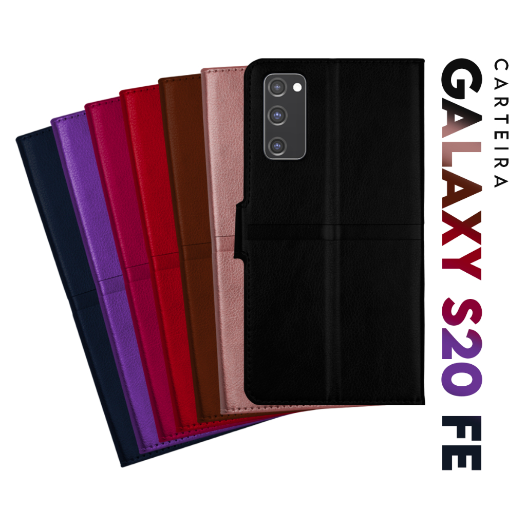 Capa Case Capinha Carteira Flip Cover Couro Sintético P/ Samsung Galaxy S20 Fe 4g G780 5g G781 tela 6.5 Cell in Power25