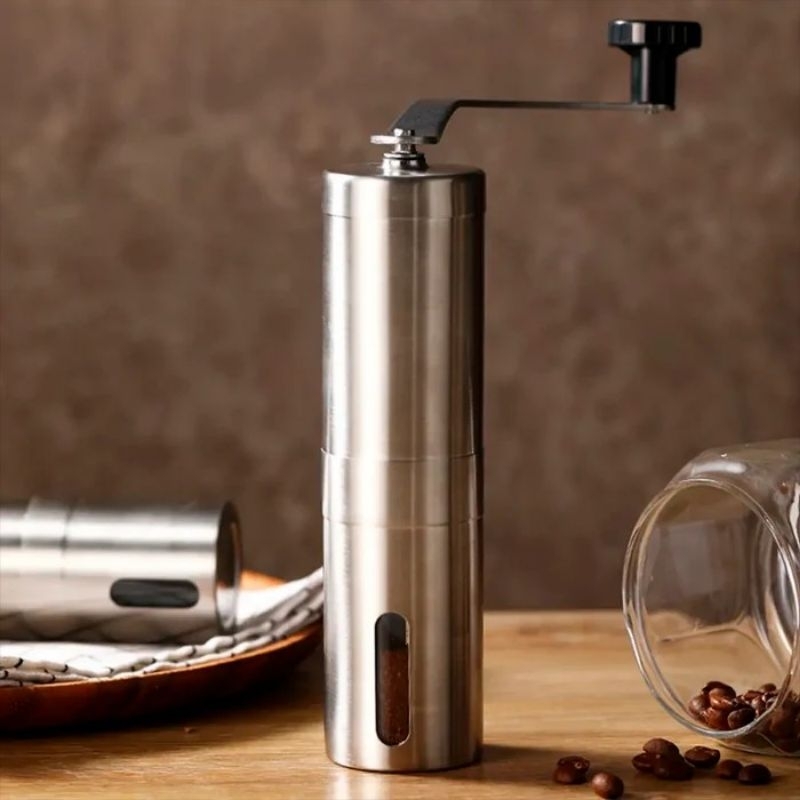 Moedor de Café Manual Aço Inox Moedor De Café Inox Moinho Em Cerâmica Com Ajuste De Moagem Moe Grãos