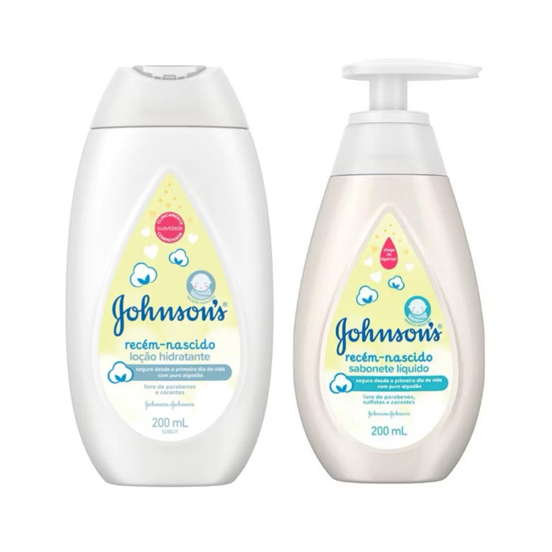 Kit Johnsons recem nascido sabonete líquido + Loção em Oferta na Shopee