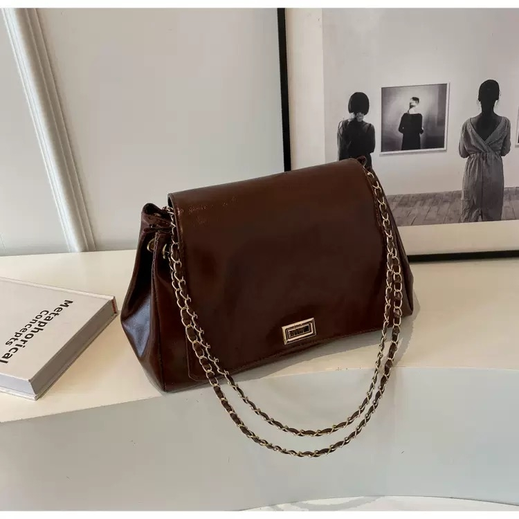 Bolsa Tote Feminina Bordô, Bolsa de Ombro  com Alça de Corrente, Bolsa Transversal médio C5678 bolsas feminina elega em Oferta na Shopee