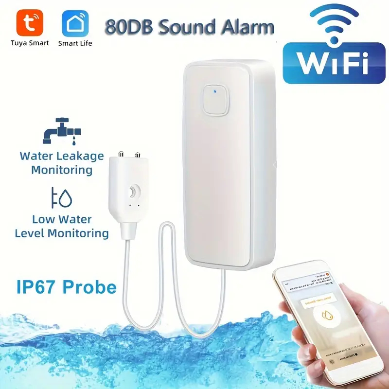 Sensor Vazamento De Água Wifi Tuya Inundação