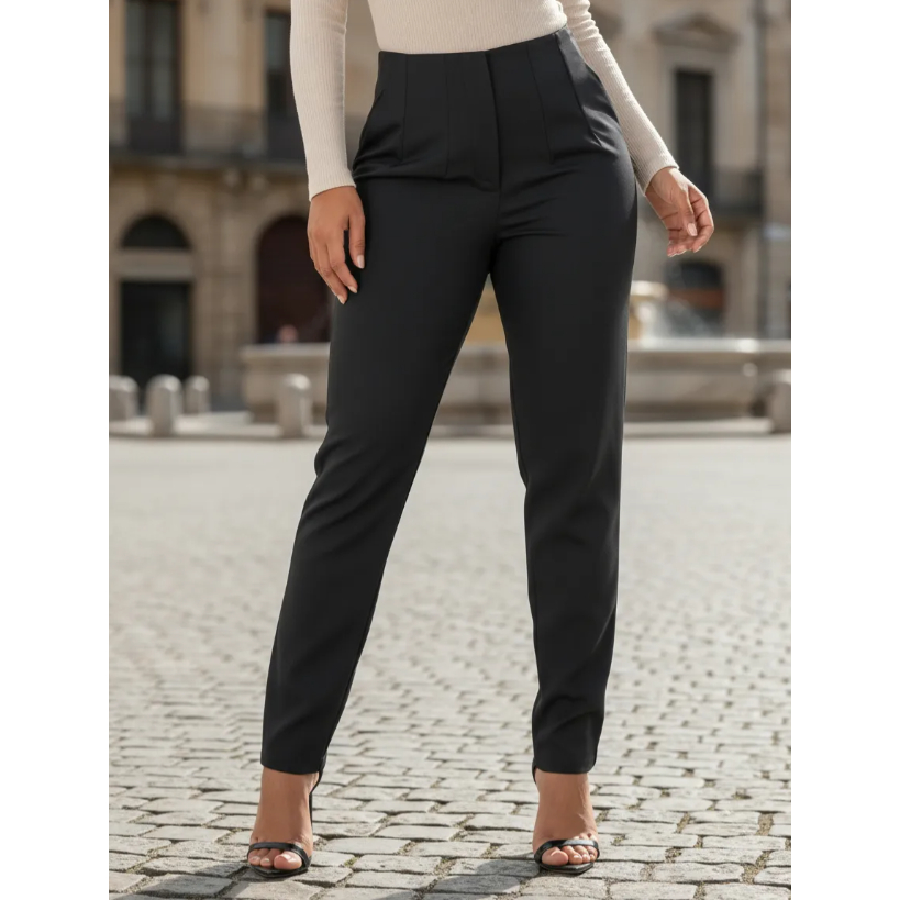 Calça Alfaiataria Cintura Alta Feminina Zra Tendência em Oferta na Shopee