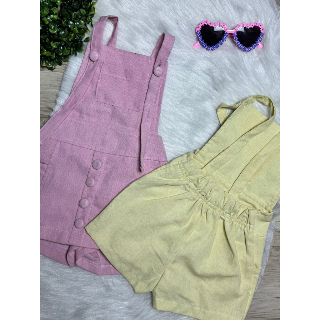 Jardineira Shorts Saia Salope Infantil Meninas 02 ao 10 anos Natal Ano Novo em Oferta na Shopee