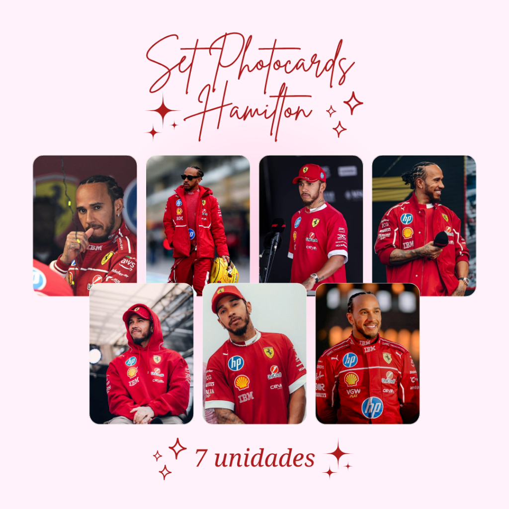 Set Photocards Formula 1 Lewis Hamilton Ferrari F1 em Oferta na Shopee
