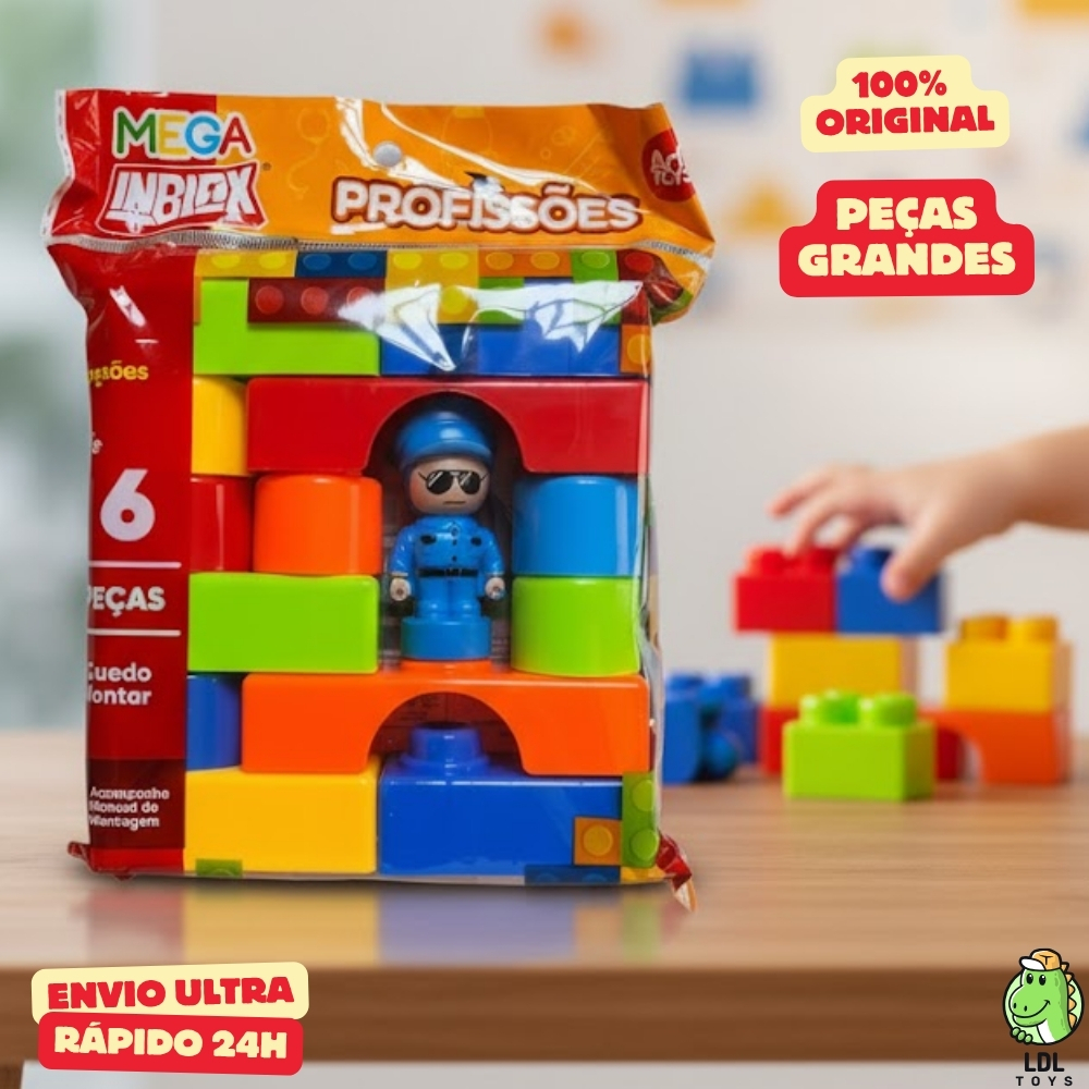 Bloco De Montar Profissões Infantil Educativo Peça Grande Quebra Cabeça Jogo 14 Peças em Oferta na Shopee