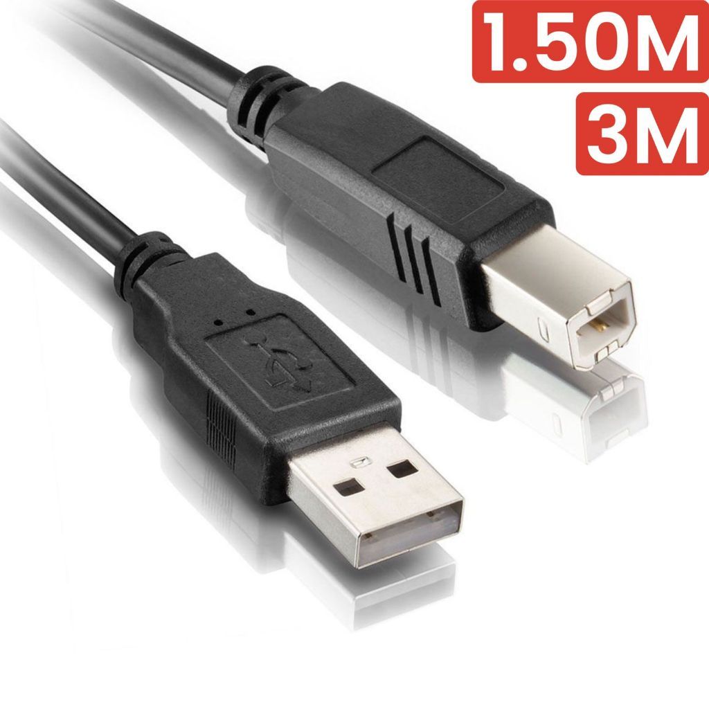 Cabo Usb Para Impressora Scanner 2.0 Universal 1.50M 3M
