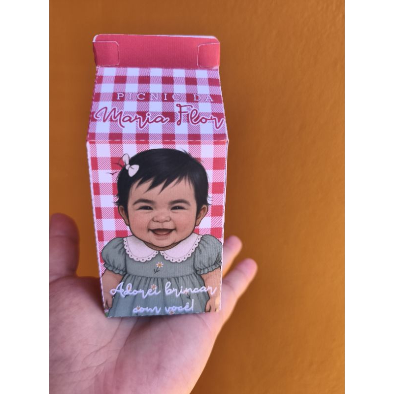 Caixa milk com sua arte impressa- Pegue e monte- Impressão-Corte e Vinco