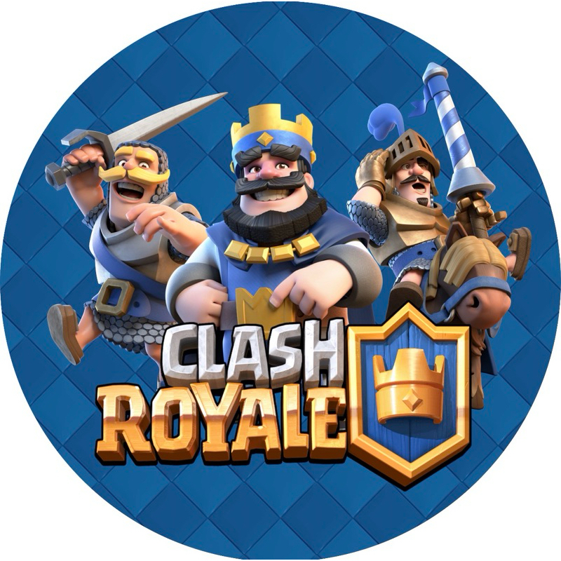 Capa para Painel de Festas Sublimado Redondo c/Elástico Veste Fácil 1.50 x 1.50 e 50 cm Clash royale
