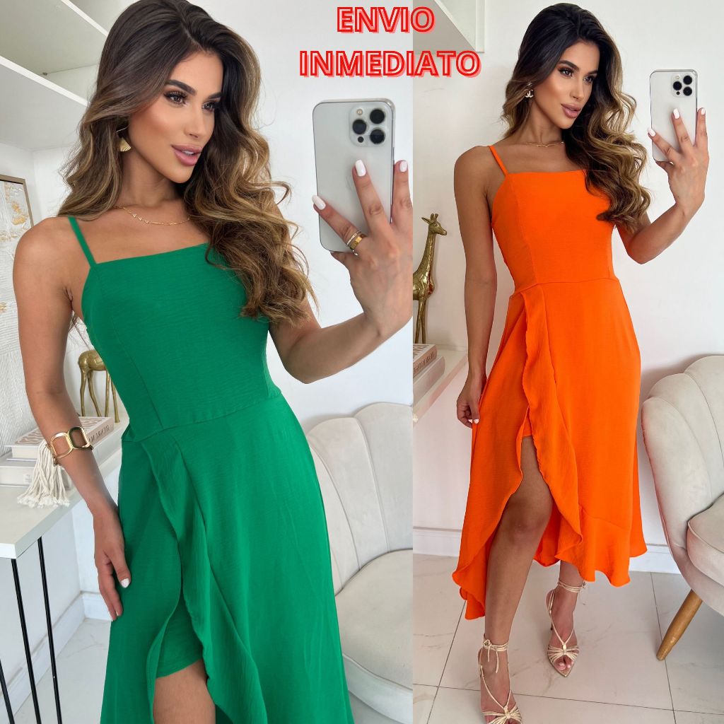 Vestido Mídi Feminino em Crepe Duna Estefani