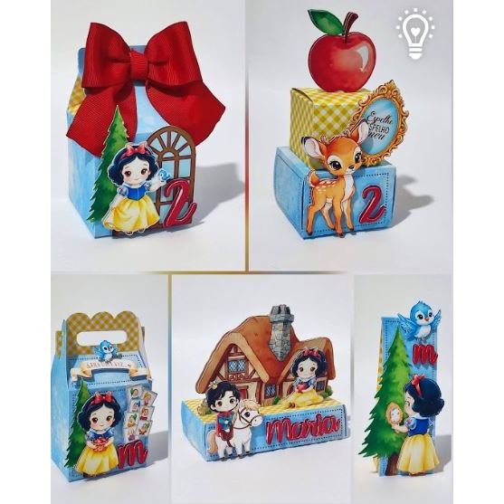 Kit Festa Princesas da Disney Personalizado de Luxo / Lembrancinhas Infantil / Caixinhas de Aniversario Premium.
