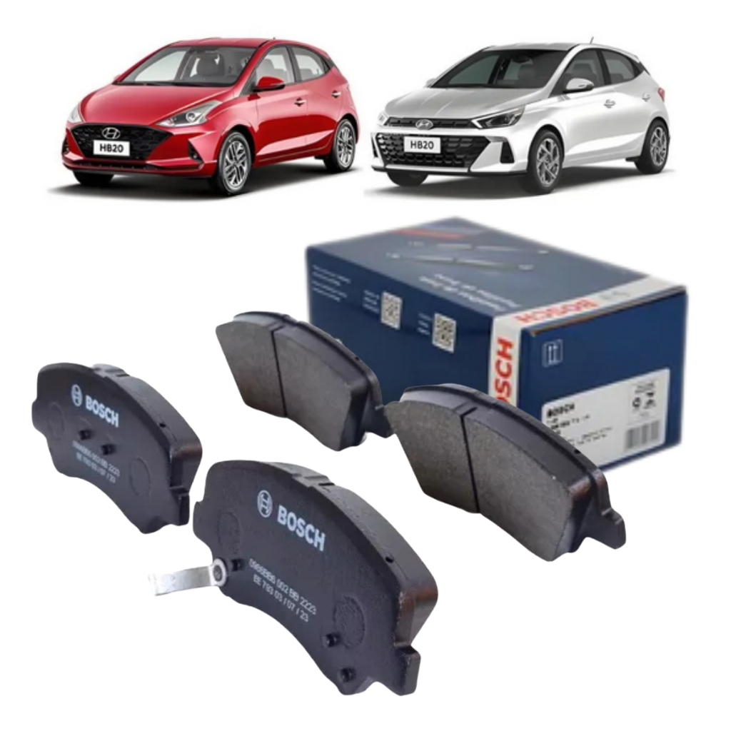 BB2223 - Pastilha de Freio Hb20 Hb20s 1.6 2020 a 2025 / Hb20 1.0 TURBO 2020 2021 2022 a 2025 Bosch