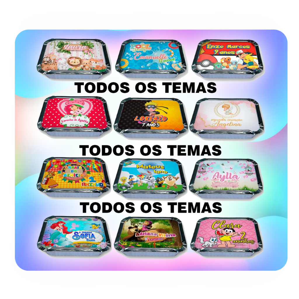 Rotúlos Adesivo Personalizado Para Marmitinha Lembrancinha Aniversário | QUALQUER TEMA