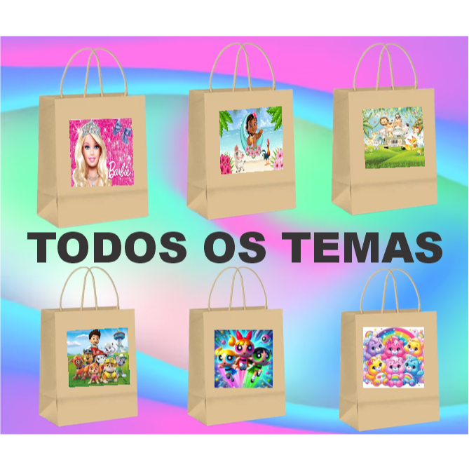 Rotúlos Adesivo Personalizado Para Sacolinhas, Lembrancinha Aniversário | QUALQUER TEMA