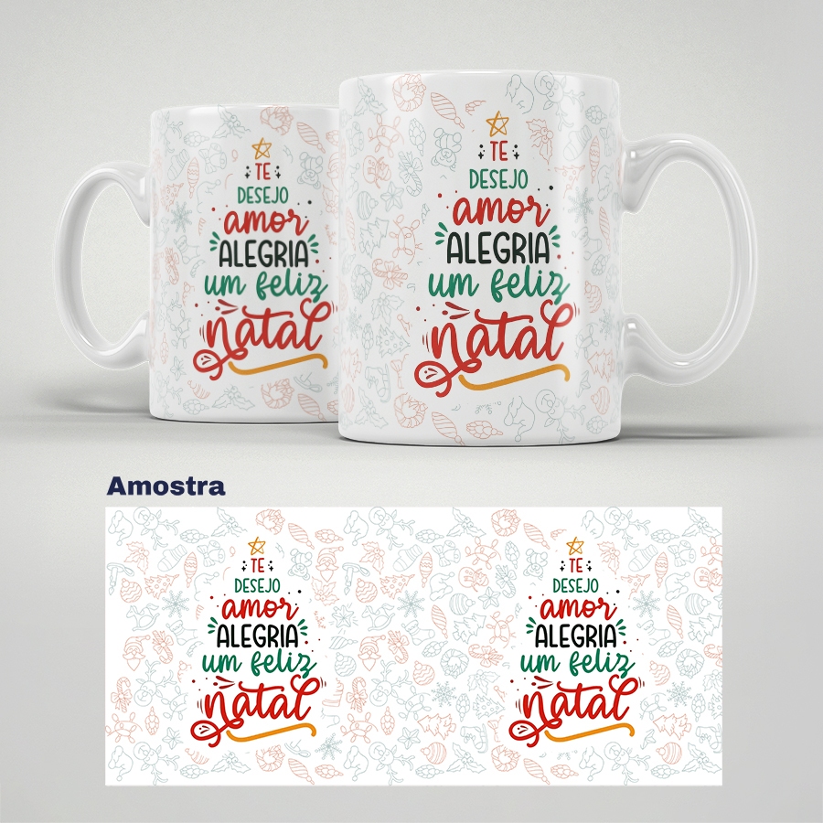 Caneca personalizada Natalina, feliz natal | Porcelana | Plástico | Sublime fantasia