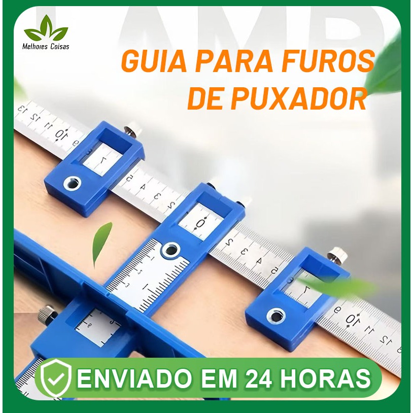 Esquadro Guia Gabarito De Precisão Furação Puxador Gavetas Corrediças Régua guia de ângulo reto de precisão