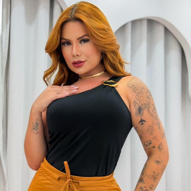 Blusa Feminina Nula Manga Argola Dourada   – Suplex Premium,  Dourada, Mula Manca Moda Festa Casual Plus Size