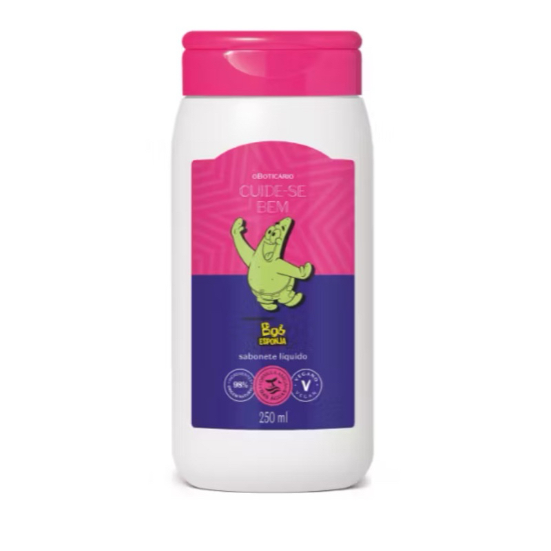Sabonete líquido corporal cuide-se bem Bob Esponja Patrick estrela 250ml…
