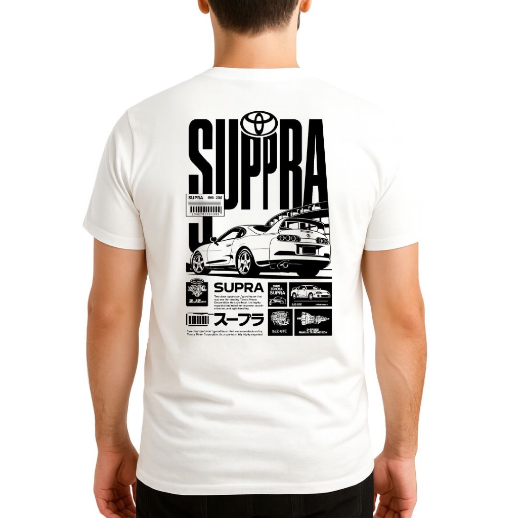 Camiseta Toyota Supra JDM – Estampa Automotiva Premium