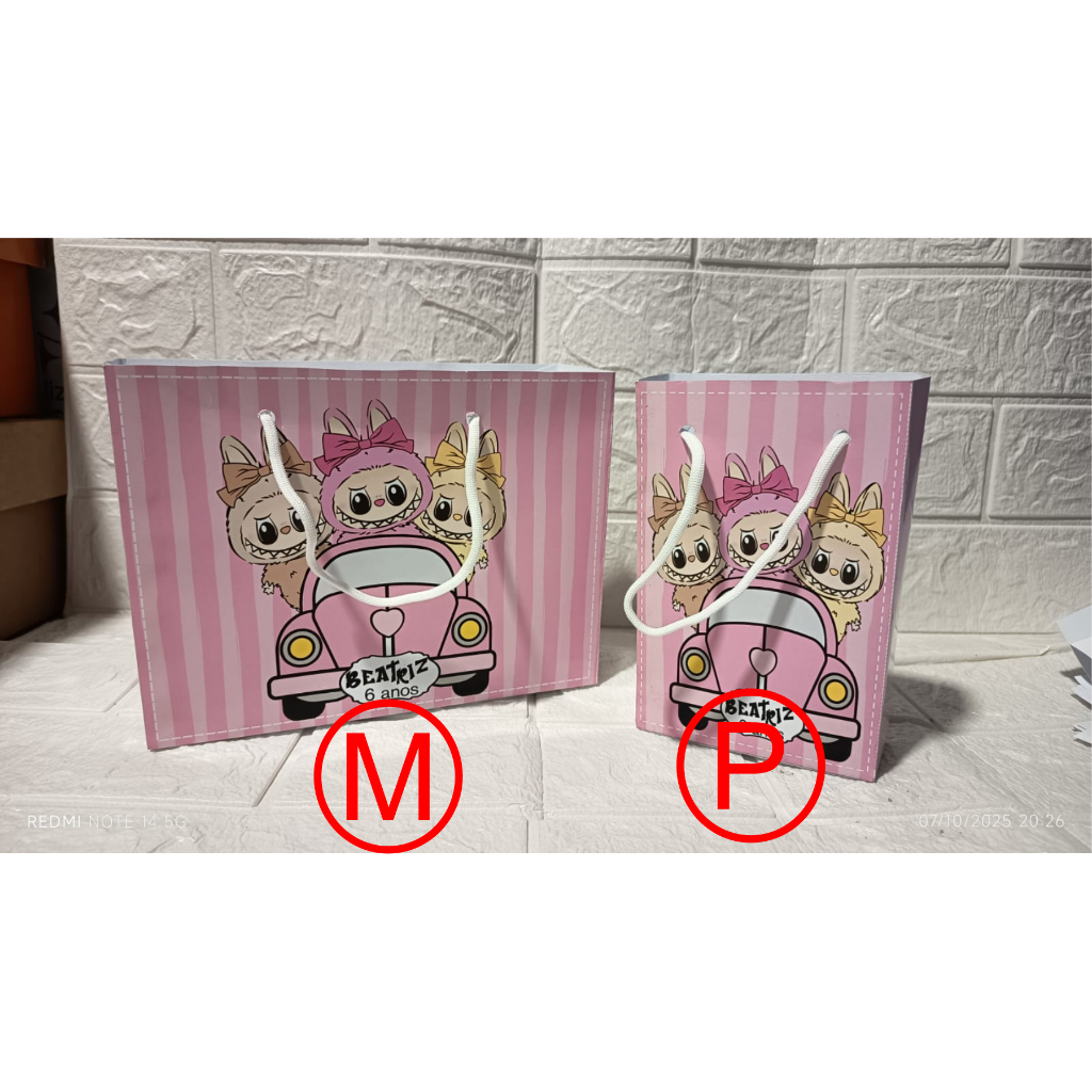 Sacolinha Personalizada M Lembrancinha(QUALQUER TEMA) PEGUE E MONTE em Oferta na Shopee