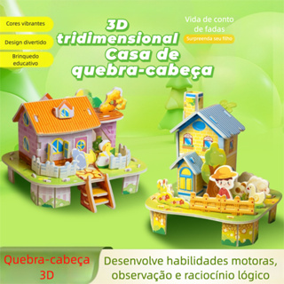 Mini quebra-cabeça 3D de uma casa de fazenda para crianças - Presente de Natal em Oferta na Shopee