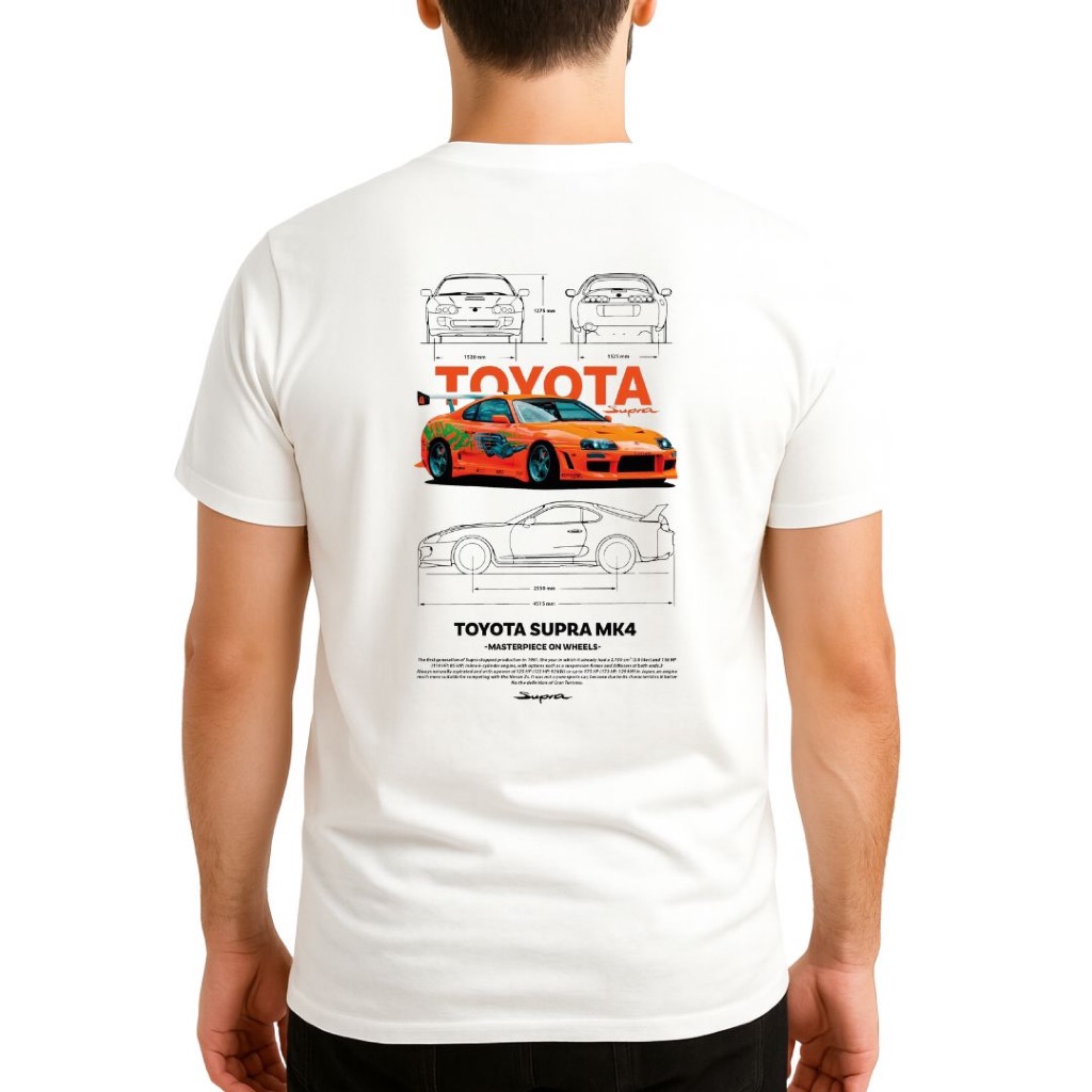 Camiseta Toyota Supra MK4 – JDM Car Culture – Estampa Automotiva Premium – Masculina