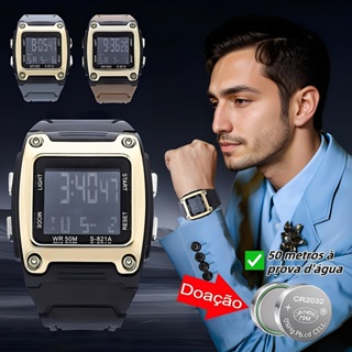 Relógios Relogio Masculino A Prova D Água De Silicone Masculinos Luxo Digital Esportivas Cronômetro em Oferta na Shopee