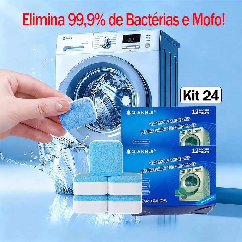 Kit 30/60/90 Pastilha Para Limpeza De máquina De Lavar Roupa-Elimina ResíDuos Odor Pelos De Animais-Remove Incrustações
