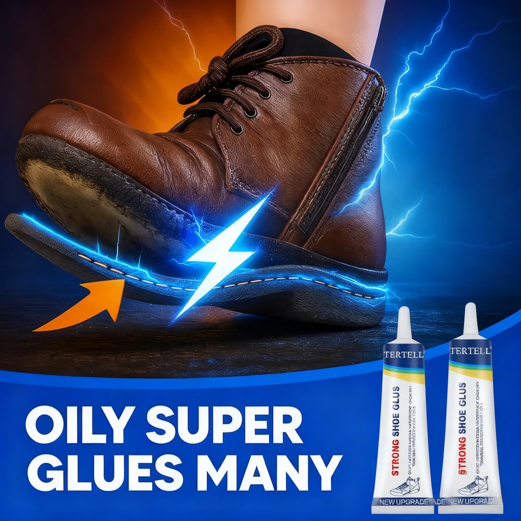 Cola Nível Profissional Sapatos (60ml) – Adesivo Transparente, Super Forte, À Prova D'água, Baixo Odor, Botas e Esportiv