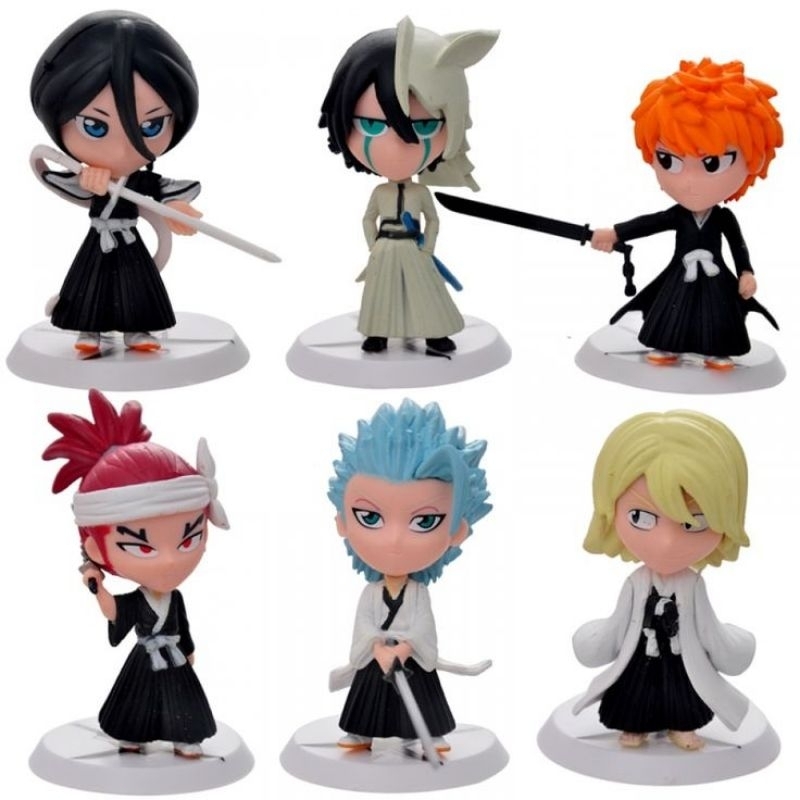 Mini Figuras Bleach Anime Colecionáveis – Ichigo, Rukia, Ulquiorra e Mais | Versão Chibi Kawaii Geek em Oferta na Shopee