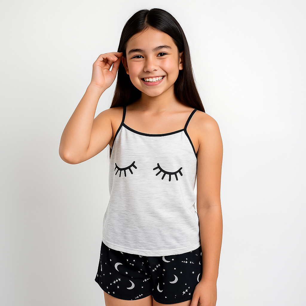 Baby Doll Infantil Malha Confort Personagens Pijama de Verao Roupa De Dormir Short Doll Menina em Oferta na Shopee