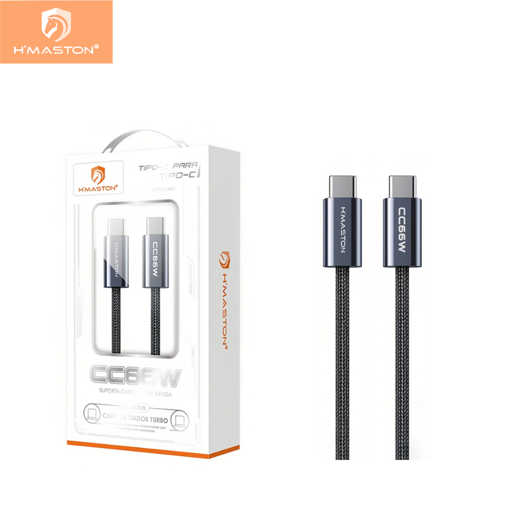 H'maston SJX-38 Cabo Carregador Turbo 66w Usb-c Tipo C Para Rápido 2 Metros Cabo reforcado durável em Oferta na Shopee