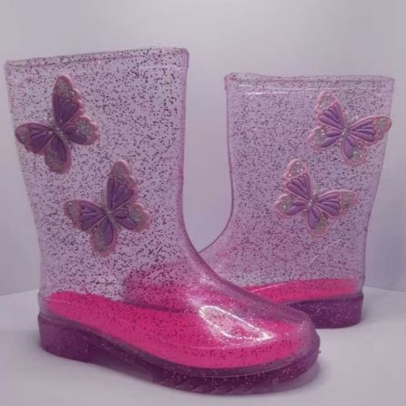 Galocha Infantil Bota Infantil Para Meninas Leve Confortável Stitch Rosa Brilho