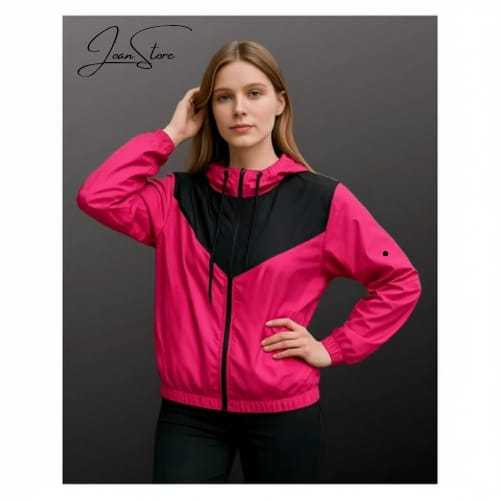 Corta Vento Femenino Preto Lizo ,Academia,Treino,Forrado em Oferta na Shopee